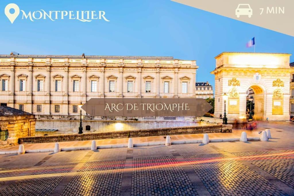 016- T2 Tropisme, Appart 1 Chambre,Clim,Wifi,Parking Montpellier Kültér fotó