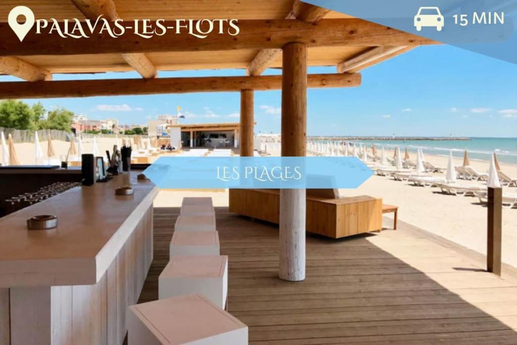 016- T2 Tropisme, Appart 1 Chambre,Clim,Wifi,Parking Montpellier Kültér fotó