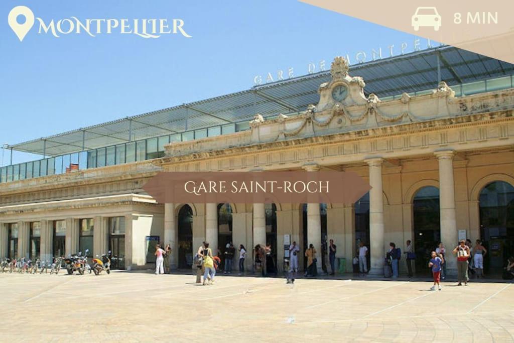 016- T2 Tropisme, Appart 1 Chambre,Clim,Wifi,Parking Montpellier Kültér fotó
